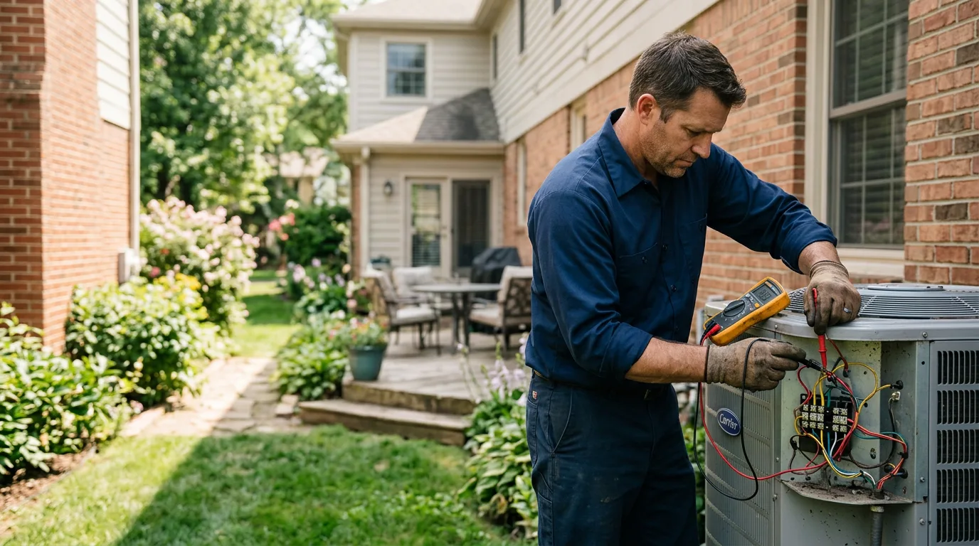 HVAC technician working near East Sparta, OH